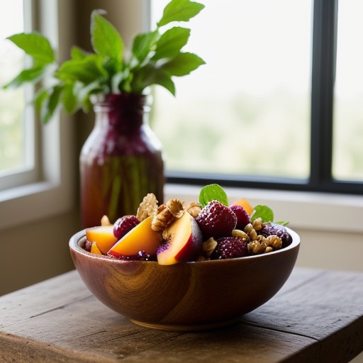 Plum and Peach Salad recipe image
