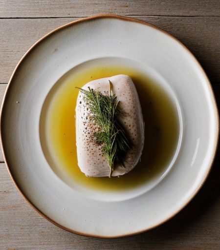 Poached Chicken Breasts With Lemon-and-Herb M recipe image