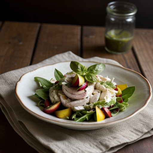 Poached Chicken Salad With Basil Vinaigrette - Country Co recipe image