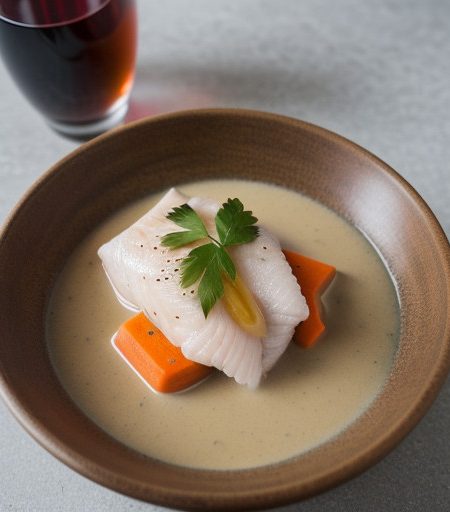 Poached Fish in Creamy Sauce recipe image