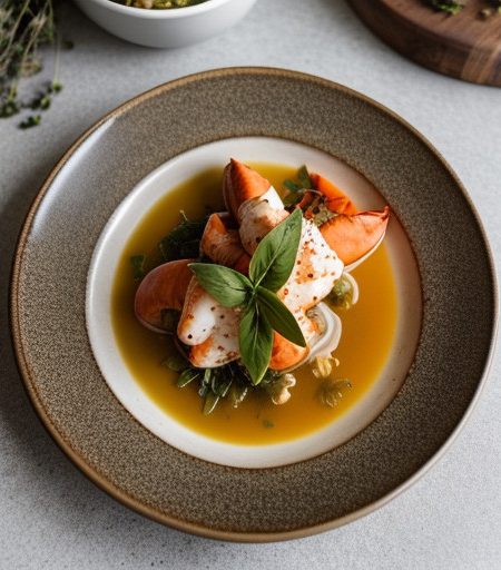 Poached Lobster Delights & Garden Vegetable recipe image