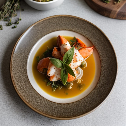 Poached Lobster Delights & Garden Vegetable recipe image