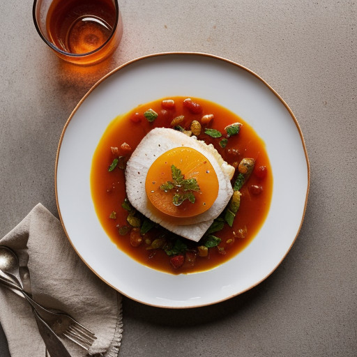 Poached Orange Roughy With Hot Tomato Orange recipe image