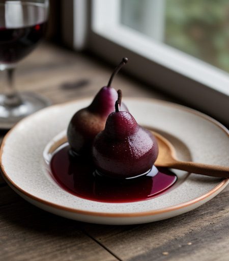 Poached Pears With Cinnamon recipe image