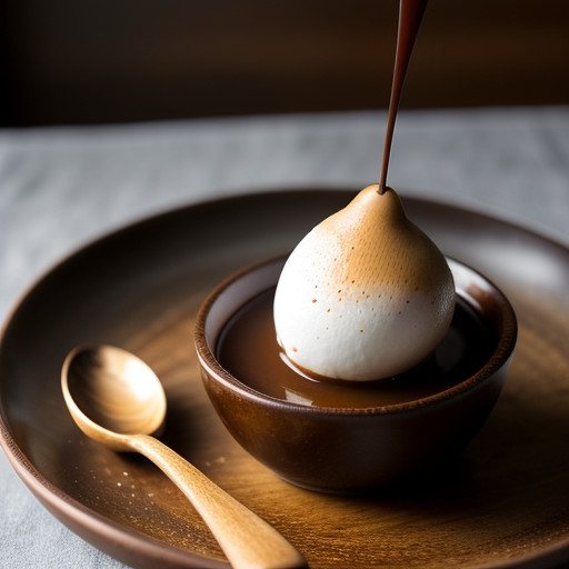 Poached Pears With Mascarpone and Espresso Sauce recipe image