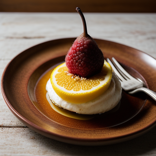 Poached Pears With Raspberries and Figs (4 PTS recipe image