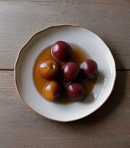 Poached Plums - Martha Stewart Living recipe image