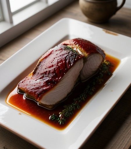 Poached Ruby Red Chicken recipe image