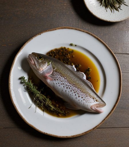 Poached Speckled Trout W/Herbs recipe image