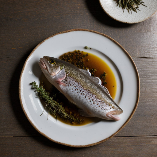 Poached Speckled Trout W/Herbs recipe image