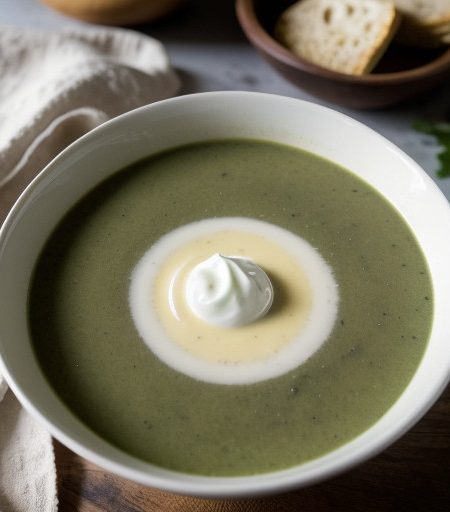 Poblano Soup With Milk recipe image