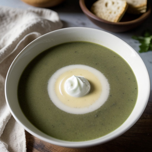 Poblano Soup With Milk recipe image