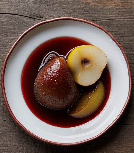 Poires Au Vin Rouge (Pears Poached in Red Win recipe image