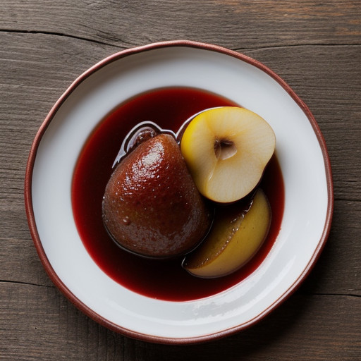 Poires Au Vin Rouge (Pears Poached in Red Win recipe image