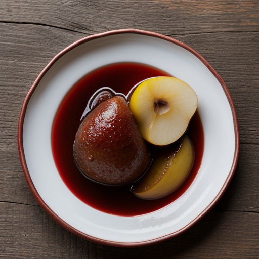 Poires Au Vin Rouge (Pears Poached in Red Win recipe image