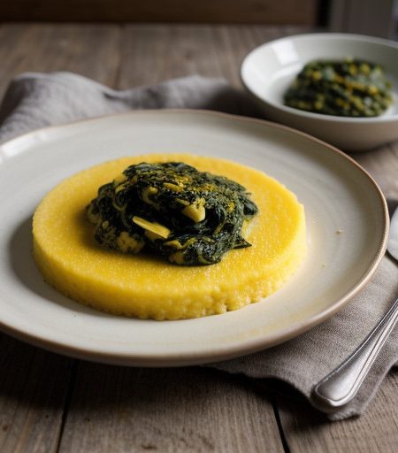 Polenta W/ Spinach recipe image