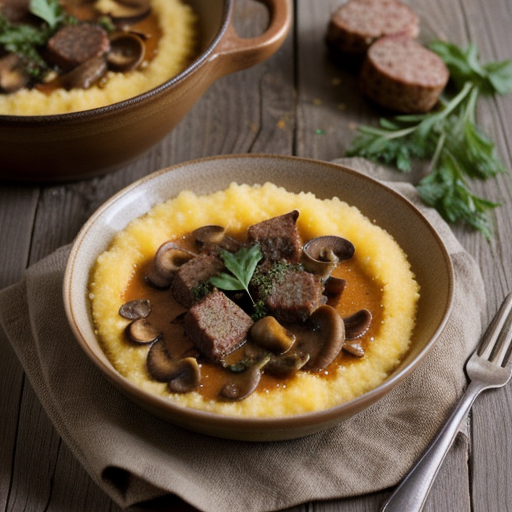 Polenta With Beef & Sausage Stew recipe image