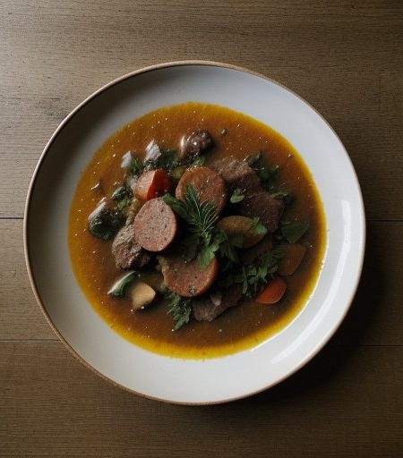 Polenta With Beef and Sausage Stew recipe image