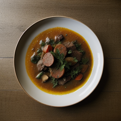 Polenta With Beef and Sausage Stew recipe image