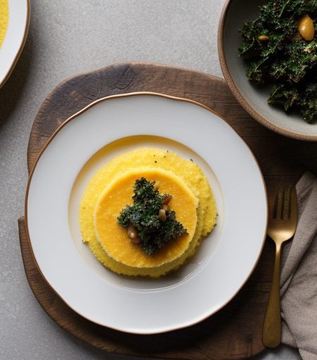 Polenta With Pumpkin & Kale recipe image