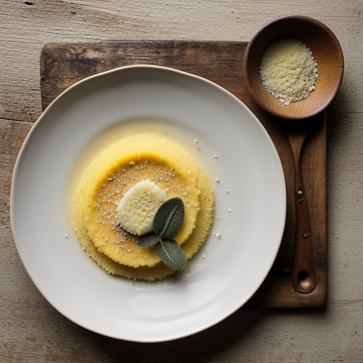 Polenta With Sage~ Prosciutto & Fontina Che recipe image