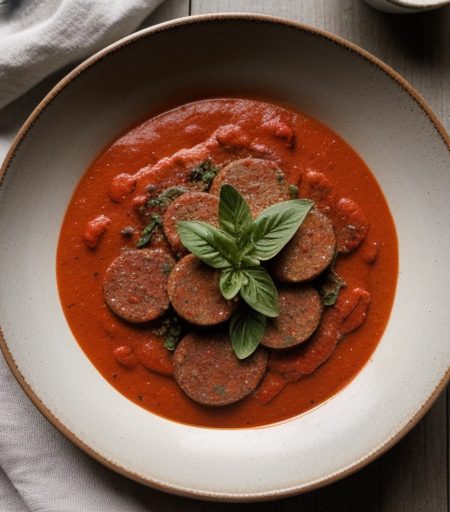 Polenta With Sausage and Tomato Sauce recipe image