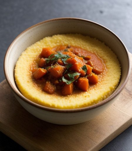 Polenta With Tomato Sauce & Zucchini recipe image