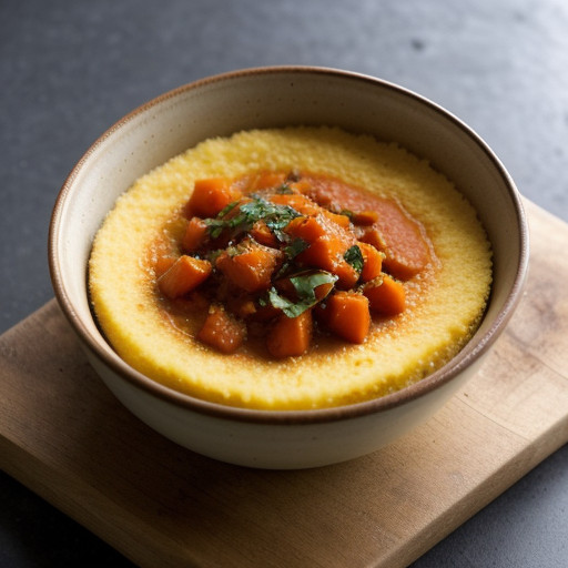 Polenta With Tomato Sauce & Zucchini recipe image