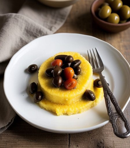 Polenta With Tomatoes & Olives recipe image