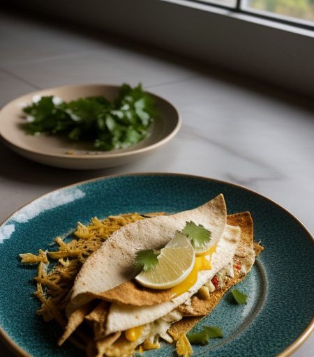 Pollo Con Queso en Tortilla recipe image