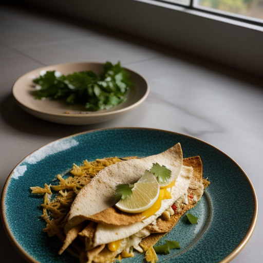 Pollo Con Queso en Tortilla recipe image