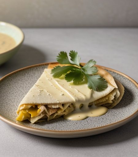 Pollo Con Queso en Tortilla recipe image