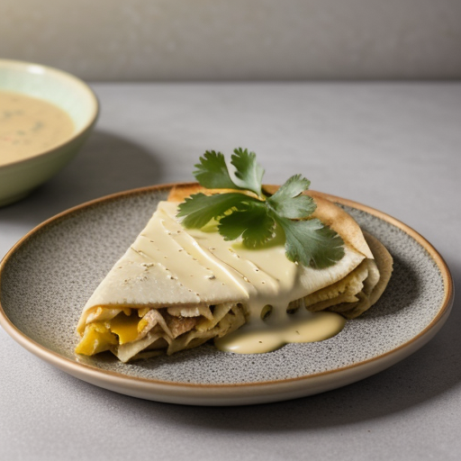 Pollo Con Queso en Tortilla recipe image
