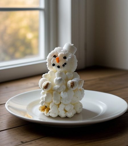 Popcorn Snowmen recipe image