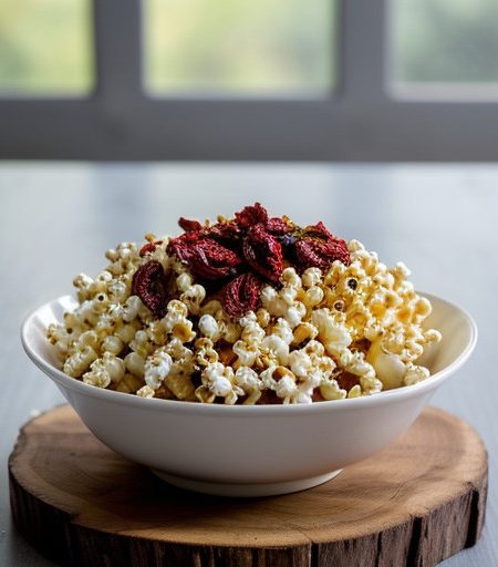 Popcorn With Basil & Sun-Dried Tomatoes recipe image