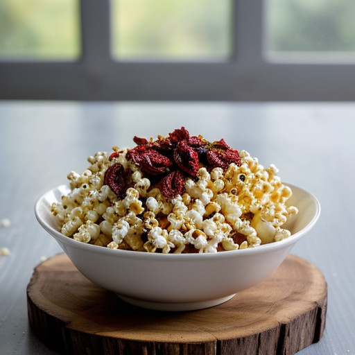 Popcorn With Basil & Sun-Dried Tomatoes recipe image