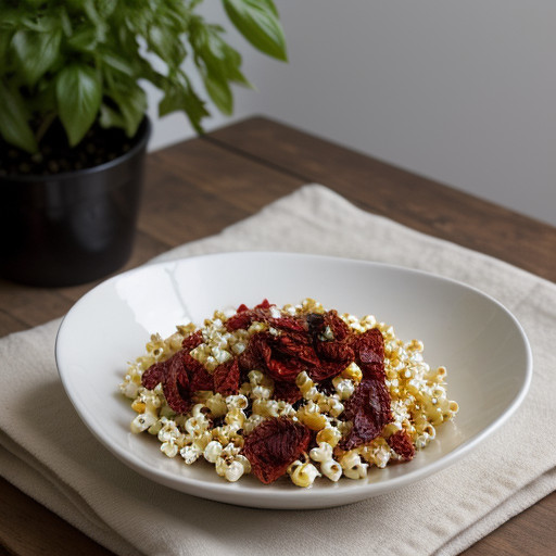Popcorn With Basil and Sun-Dried Tomatoes recipe image