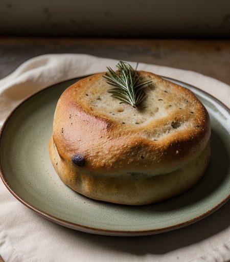 Porcini Olive and Rosemary Focaccia - Bon Appetit recipe image
