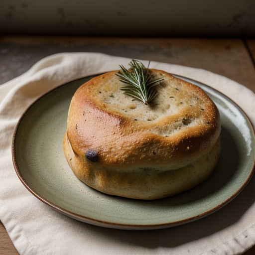 Porcini Olive and Rosemary Focaccia - Bon Appetit recipe image