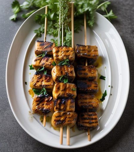 Pork, Chicken, and Shrimp Satay recipe image