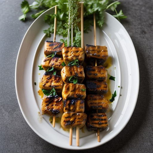 Pork, Chicken, and Shrimp Satay recipe image