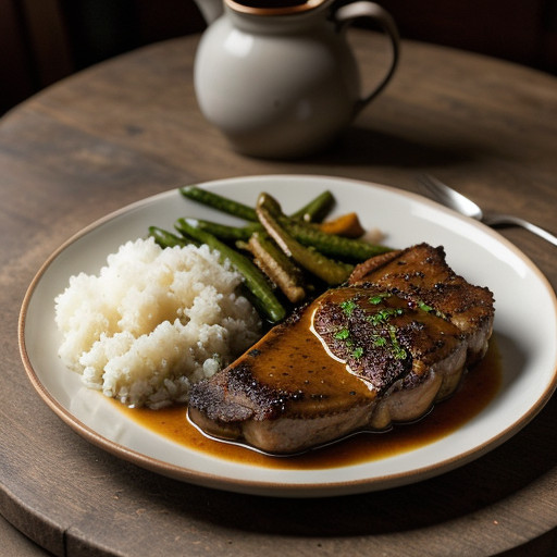 Pork Chop Braised in Madeira & Cider recipe image
