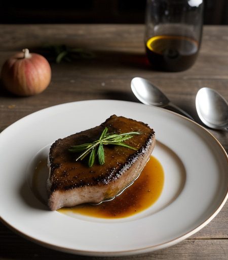 Pork Chop Braised in Madeira & Cider recipe image