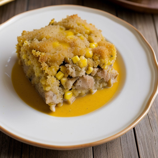 Pork Chop and Corn Stuffing Bake recipe image