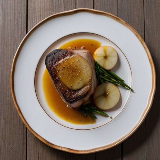 Pork Chops Baked With Apples recipe image