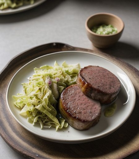 Pork Chops & Sausages With Cabbage recipe image
