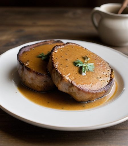 Pork Chops & Sweet Potato Gravy recipe image