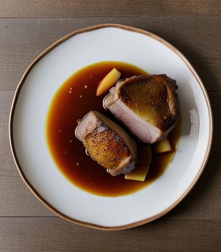 Pork Chops With Apples and Sweet and Sour recipe image