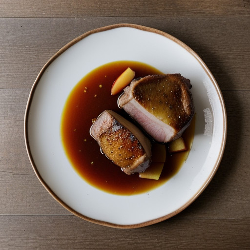 Pork Chops With Apples and Sweet and Sour recipe image