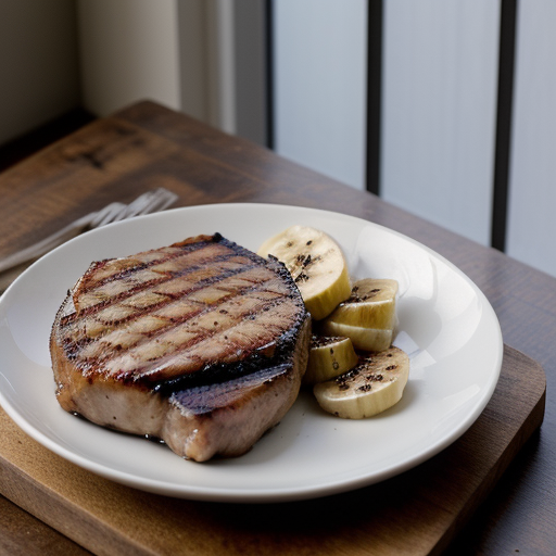 Pork Chops With Bananas and Bacon recipe image
